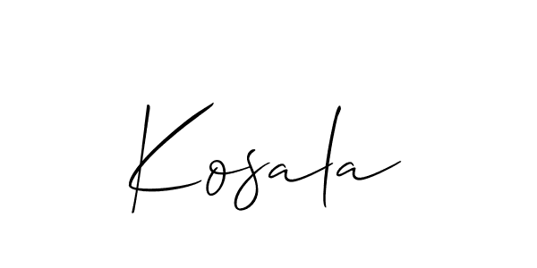 You should practise on your own different ways (Allison_Script) to write your name (Kosala) in signature. don't let someone else do it for you. Kosala signature style 2 images and pictures png