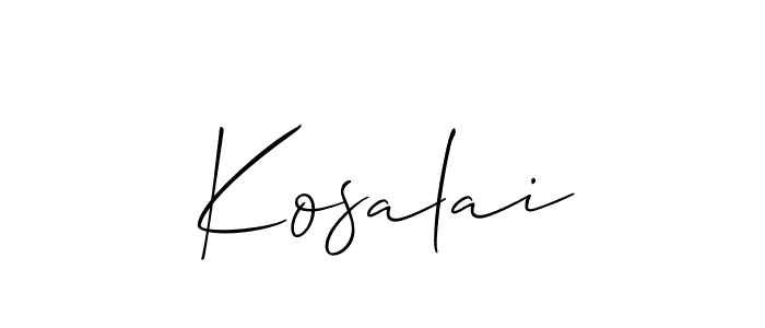 Use a signature maker to create a handwritten signature online. With this signature software, you can design (Allison_Script) your own signature for name Kosalai. Kosalai signature style 2 images and pictures png