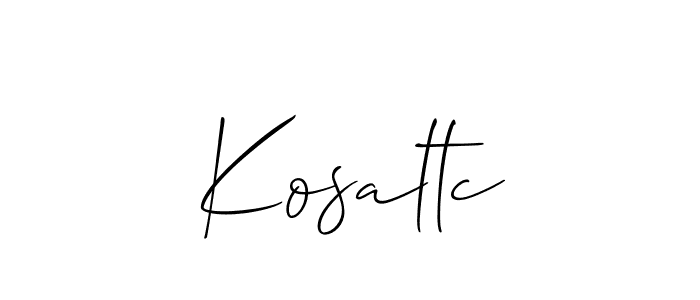 Make a short Kosaltc signature style. Manage your documents anywhere anytime using Allison_Script. Create and add eSignatures, submit forms, share and send files easily. Kosaltc signature style 2 images and pictures png