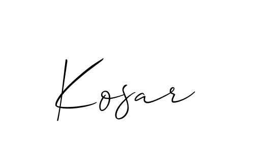 How to make Kosar name signature. Use Allison_Script style for creating short signs online. This is the latest handwritten sign. Kosar signature style 2 images and pictures png