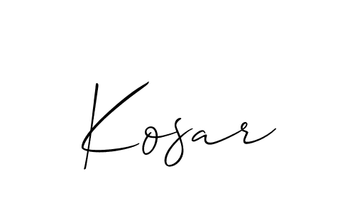 How to make Kosar name signature. Use Allison_Script style for creating short signs online. This is the latest handwritten sign. Kosar signature style 2 images and pictures png