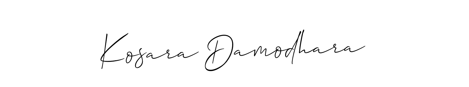 Use a signature maker to create a handwritten signature online. With this signature software, you can design (Allison_Script) your own signature for name Kosara Damodhara. Kosara Damodhara signature style 2 images and pictures png