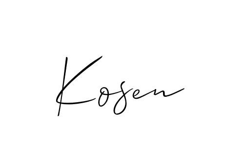 Also we have Kosen name is the best signature style. Create professional handwritten signature collection using Allison_Script autograph style. Kosen signature style 2 images and pictures png