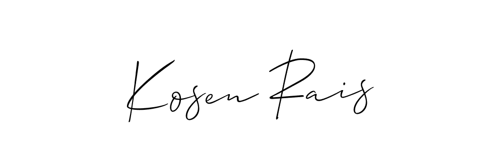 Best and Professional Signature Style for Kosen Rais. Allison_Script Best Signature Style Collection. Kosen Rais signature style 2 images and pictures png