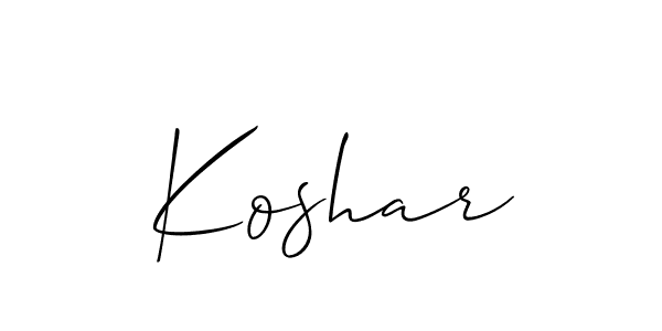 Best and Professional Signature Style for Koshar. Allison_Script Best Signature Style Collection. Koshar signature style 2 images and pictures png