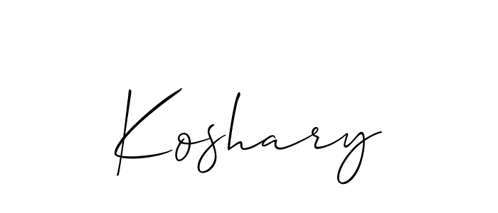 It looks lik you need a new signature style for name Koshary. Design unique handwritten (Allison_Script) signature with our free signature maker in just a few clicks. Koshary signature style 2 images and pictures png