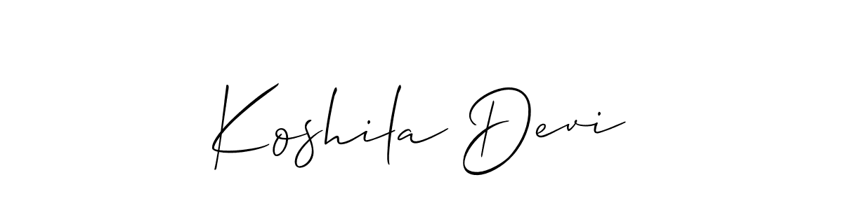 Koshila Devi stylish signature style. Best Handwritten Sign (Allison_Script) for my name. Handwritten Signature Collection Ideas for my name Koshila Devi. Koshila Devi signature style 2 images and pictures png