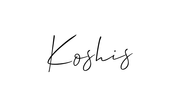 The best way (Allison_Script) to make a short signature is to pick only two or three words in your name. The name Koshis include a total of six letters. For converting this name. Koshis signature style 2 images and pictures png