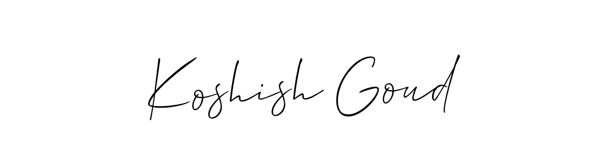 Also You can easily find your signature by using the search form. We will create Koshish Goud name handwritten signature images for you free of cost using Allison_Script sign style. Koshish Goud signature style 2 images and pictures png