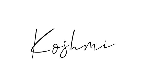 You should practise on your own different ways (Allison_Script) to write your name (Koshmi) in signature. don't let someone else do it for you. Koshmi signature style 2 images and pictures png