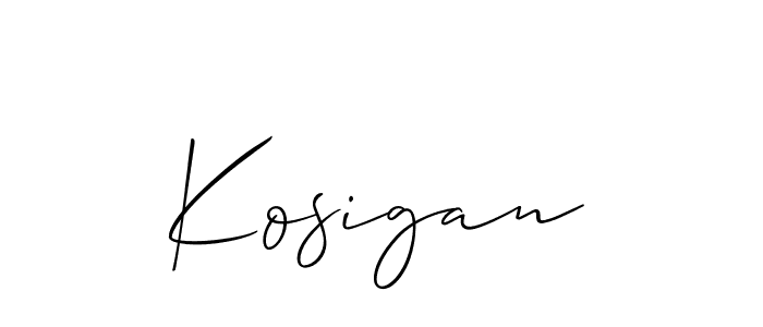 Make a short Kosigan signature style. Manage your documents anywhere anytime using Allison_Script. Create and add eSignatures, submit forms, share and send files easily. Kosigan signature style 2 images and pictures png