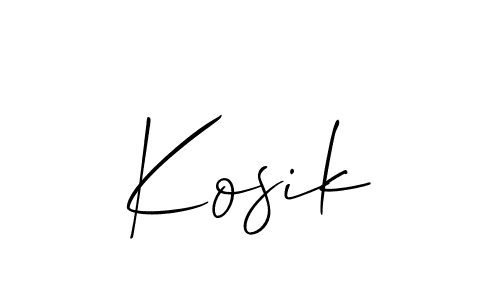 Kosik stylish signature style. Best Handwritten Sign (Allison_Script) for my name. Handwritten Signature Collection Ideas for my name Kosik. Kosik signature style 2 images and pictures png