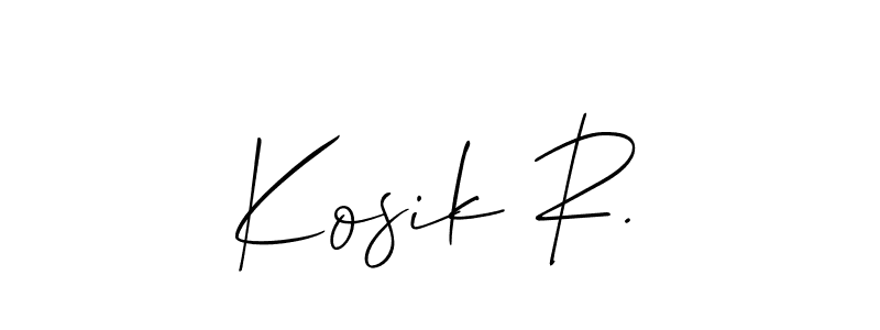 Create a beautiful signature design for name Kosik R.. With this signature (Allison_Script) fonts, you can make a handwritten signature for free. Kosik R. signature style 2 images and pictures png