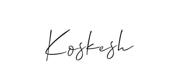 You can use this online signature creator to create a handwritten signature for the name Koskesh. This is the best online autograph maker. Koskesh signature style 2 images and pictures png