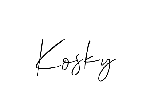 Also we have Kosky name is the best signature style. Create professional handwritten signature collection using Allison_Script autograph style. Kosky signature style 2 images and pictures png