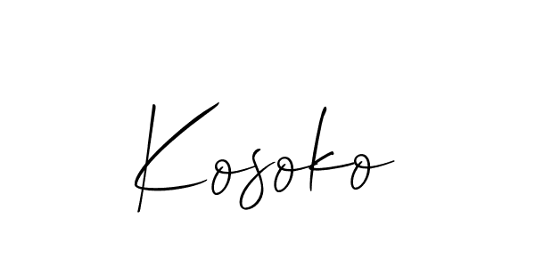 Best and Professional Signature Style for Kosoko. Allison_Script Best Signature Style Collection. Kosoko signature style 2 images and pictures png
