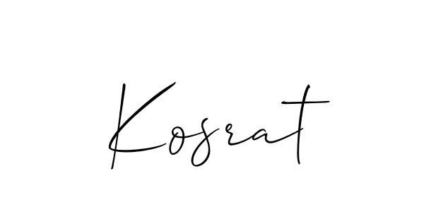 The best way (Allison_Script) to make a short signature is to pick only two or three words in your name. The name Kosrat include a total of six letters. For converting this name. Kosrat signature style 2 images and pictures png