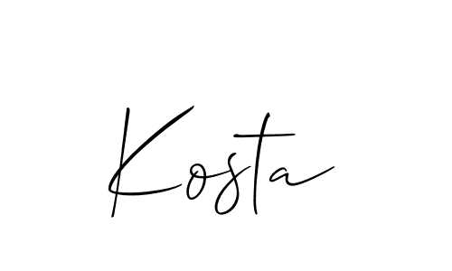 How to Draw Kosta signature style? Allison_Script is a latest design signature styles for name Kosta. Kosta signature style 2 images and pictures png