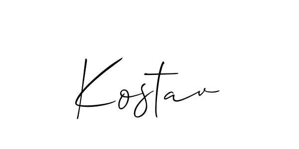 Also we have Kostav name is the best signature style. Create professional handwritten signature collection using Allison_Script autograph style. Kostav signature style 2 images and pictures png