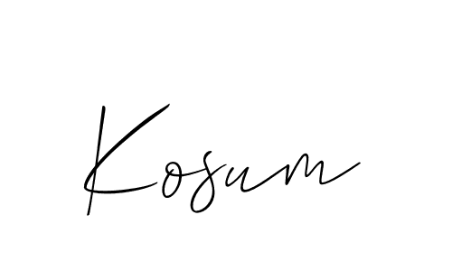 Once you've used our free online signature maker to create your best signature Allison_Script style, it's time to enjoy all of the benefits that Kosum name signing documents. Kosum signature style 2 images and pictures png