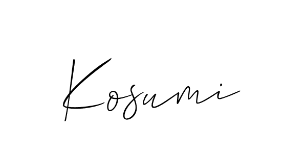 How to make Kosumi signature? Allison_Script is a professional autograph style. Create handwritten signature for Kosumi name. Kosumi signature style 2 images and pictures png
