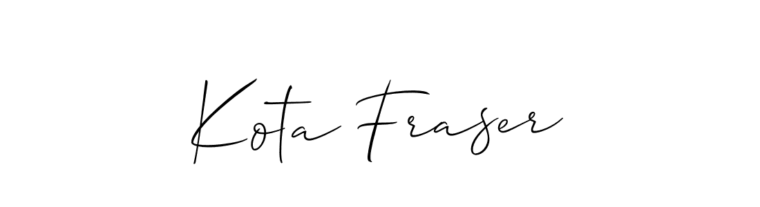 Also You can easily find your signature by using the search form. We will create Kota Fraser name handwritten signature images for you free of cost using Allison_Script sign style. Kota Fraser signature style 2 images and pictures png