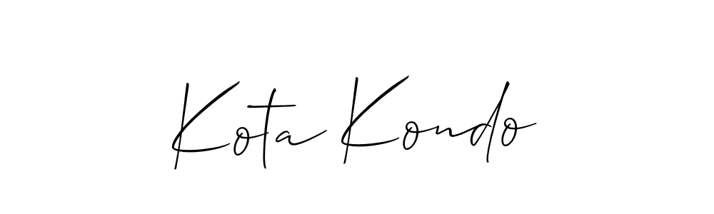 Design your own signature with our free online signature maker. With this signature software, you can create a handwritten (Allison_Script) signature for name Kota Kondo. Kota Kondo signature style 2 images and pictures png