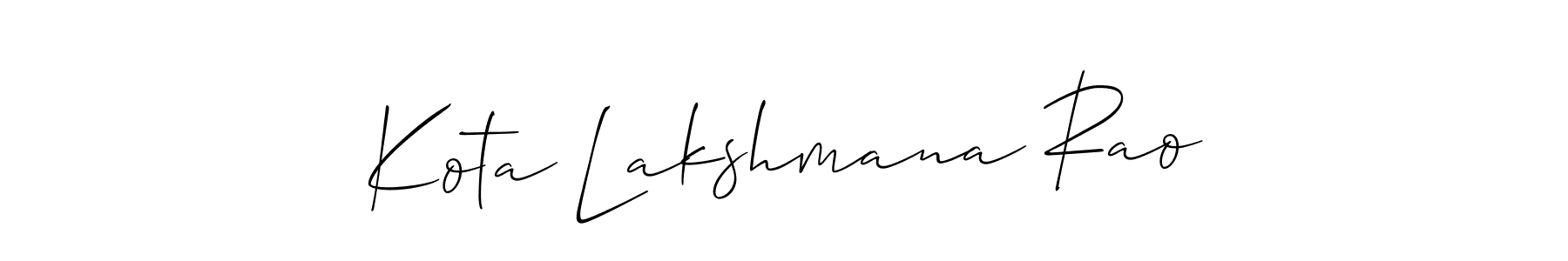 This is the best signature style for the Kota Lakshmana Rao name. Also you like these signature font (Allison_Script). Mix name signature. Kota Lakshmana Rao signature style 2 images and pictures png