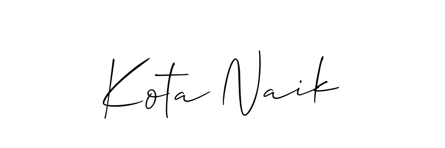 Design your own signature with our free online signature maker. With this signature software, you can create a handwritten (Allison_Script) signature for name Kota Naik. Kota Naik signature style 2 images and pictures png