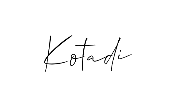 Also we have Kotadi name is the best signature style. Create professional handwritten signature collection using Allison_Script autograph style. Kotadi signature style 2 images and pictures png