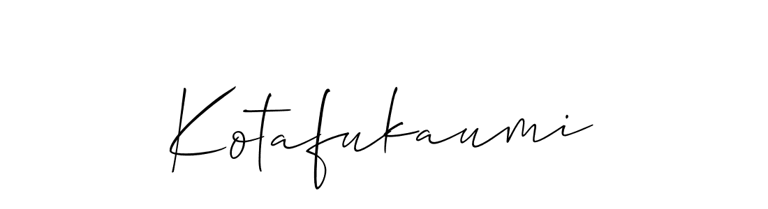 How to make Kotafukaumi name signature. Use Allison_Script style for creating short signs online. This is the latest handwritten sign. Kotafukaumi signature style 2 images and pictures png