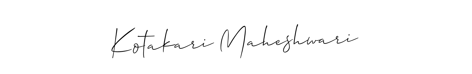 Create a beautiful signature design for name Kotakari Maheshwari. With this signature (Allison_Script) fonts, you can make a handwritten signature for free. Kotakari Maheshwari signature style 2 images and pictures png