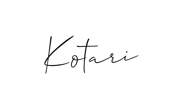 Allison_Script is a professional signature style that is perfect for those who want to add a touch of class to their signature. It is also a great choice for those who want to make their signature more unique. Get Kotari name to fancy signature for free. Kotari signature style 2 images and pictures png