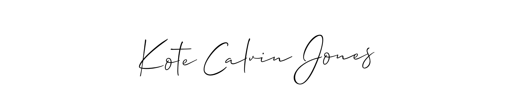 Design your own signature with our free online signature maker. With this signature software, you can create a handwritten (Allison_Script) signature for name Kote Calvin Jones. Kote Calvin Jones signature style 2 images and pictures png