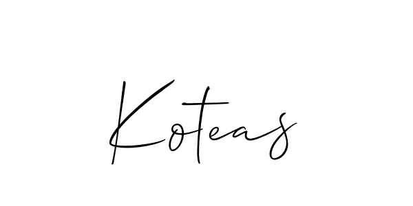Similarly Allison_Script is the best handwritten signature design. Signature creator online .You can use it as an online autograph creator for name Koteas. Koteas signature style 2 images and pictures png