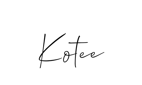 Also we have Kotee name is the best signature style. Create professional handwritten signature collection using Allison_Script autograph style. Kotee signature style 2 images and pictures png