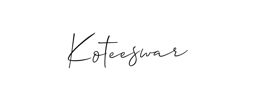 Make a beautiful signature design for name Koteeswar. With this signature (Allison_Script) style, you can create a handwritten signature for free. Koteeswar signature style 2 images and pictures png