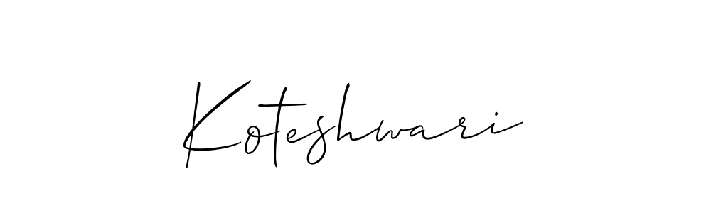 How to make Koteshwari signature? Allison_Script is a professional autograph style. Create handwritten signature for Koteshwari name. Koteshwari signature style 2 images and pictures png