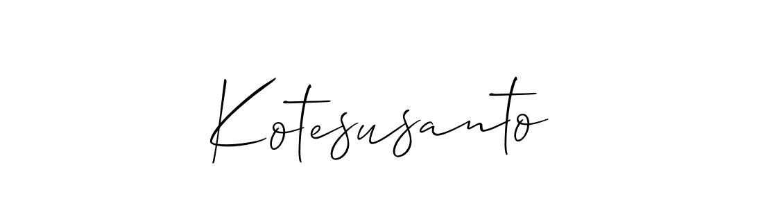 Kotesusanto stylish signature style. Best Handwritten Sign (Allison_Script) for my name. Handwritten Signature Collection Ideas for my name Kotesusanto. Kotesusanto signature style 2 images and pictures png