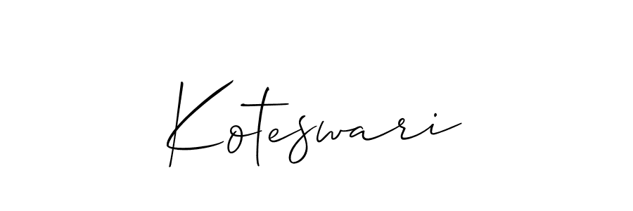 How to make Koteswari name signature. Use Allison_Script style for creating short signs online. This is the latest handwritten sign. Koteswari signature style 2 images and pictures png