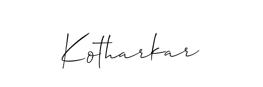 Use a signature maker to create a handwritten signature online. With this signature software, you can design (Allison_Script) your own signature for name Kotharkar. Kotharkar signature style 2 images and pictures png