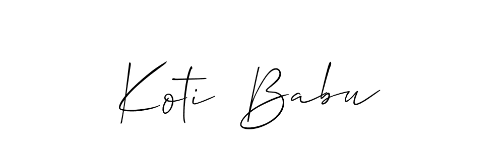 How to make Koti  Babu signature? Allison_Script is a professional autograph style. Create handwritten signature for Koti  Babu name. Koti  Babu signature style 2 images and pictures png