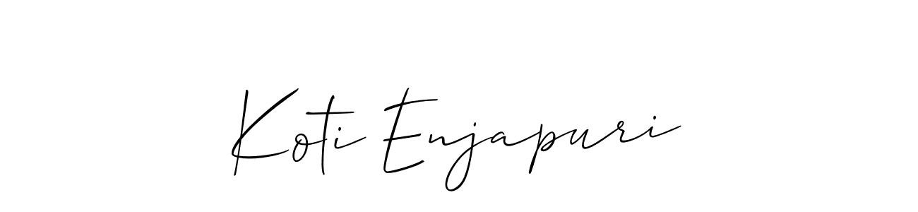 Here are the top 10 professional signature styles for the name Koti Enjapuri. These are the best autograph styles you can use for your name. Koti Enjapuri signature style 2 images and pictures png