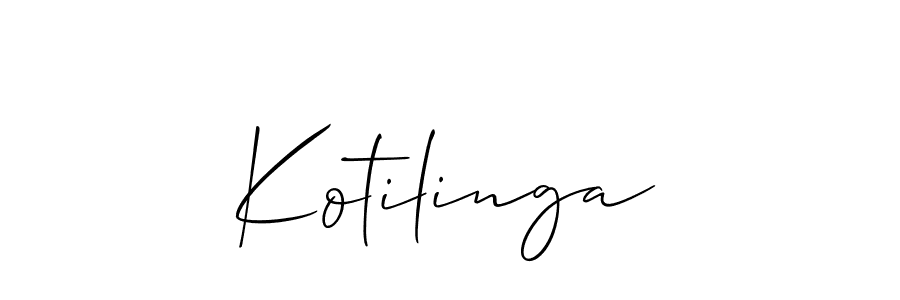 Make a beautiful signature design for name Kotilinga. With this signature (Allison_Script) style, you can create a handwritten signature for free. Kotilinga signature style 2 images and pictures png