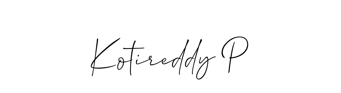 Kotireddy P stylish signature style. Best Handwritten Sign (Allison_Script) for my name. Handwritten Signature Collection Ideas for my name Kotireddy P. Kotireddy P signature style 2 images and pictures png