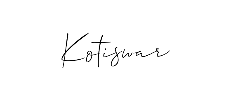 The best way (Allison_Script) to make a short signature is to pick only two or three words in your name. The name Kotiswar include a total of six letters. For converting this name. Kotiswar signature style 2 images and pictures png