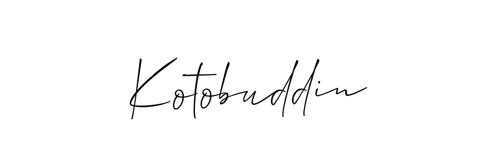 How to Draw Kotobuddin signature style? Allison_Script is a latest design signature styles for name Kotobuddin. Kotobuddin signature style 2 images and pictures png