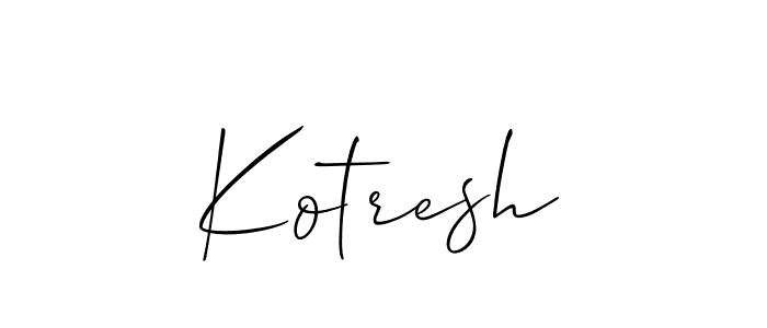 How to make Kotresh signature? Allison_Script is a professional autograph style. Create handwritten signature for Kotresh name. Kotresh signature style 2 images and pictures png