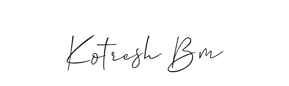 Make a short Kotresh Bm signature style. Manage your documents anywhere anytime using Allison_Script. Create and add eSignatures, submit forms, share and send files easily. Kotresh Bm signature style 2 images and pictures png