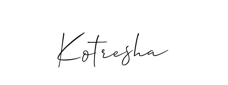 Once you've used our free online signature maker to create your best signature Allison_Script style, it's time to enjoy all of the benefits that Kotresha name signing documents. Kotresha signature style 2 images and pictures png